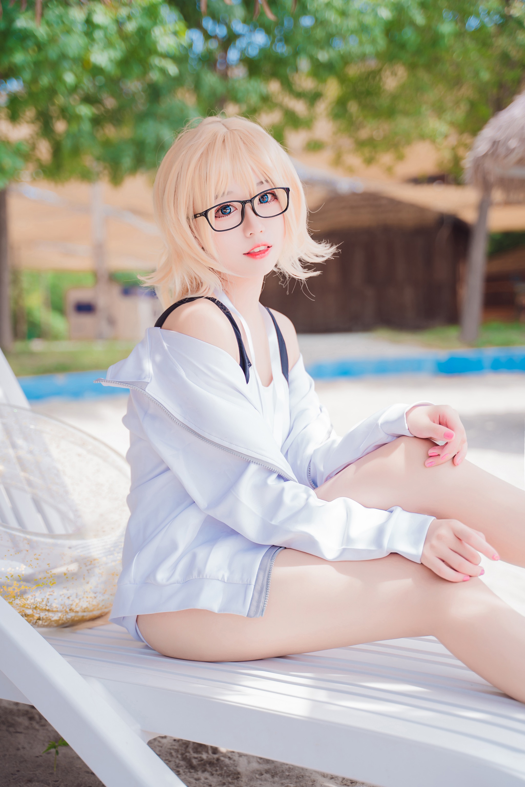 图片[1]-猫君君 – NO.015 _MaoJun 贞德竞技泳装 [46P]-XikXak